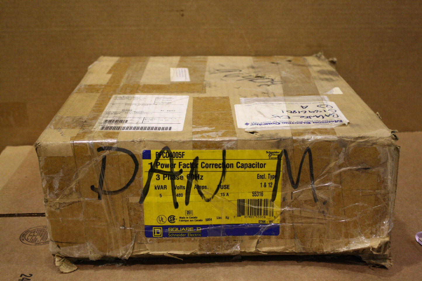 SQUARE D PFCD4002F REACTIVAR POWER FACTOR CORRECTION CAPACITOR