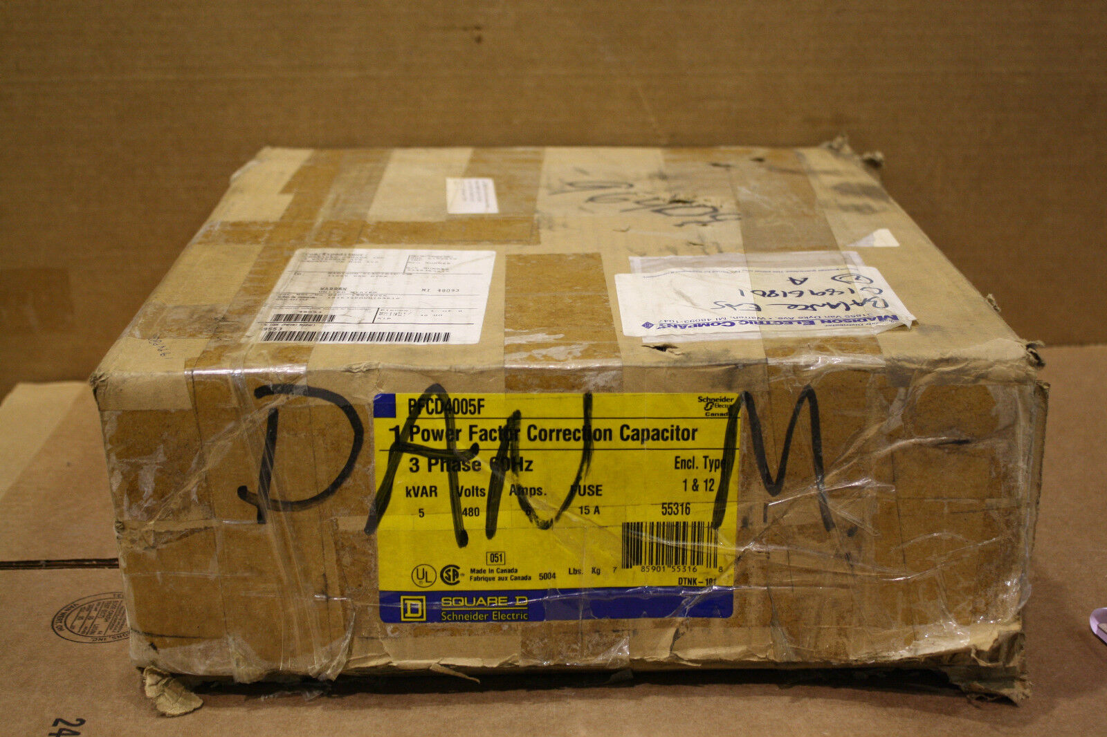 SQUARE D PFCD4002F REACTIVAR POWER FACTOR CORRECTION CAPACITOR