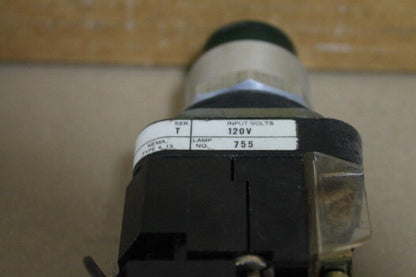 Allen-Bradley 800T-PBT16 Illuminated Push Button Green with 800T-N296