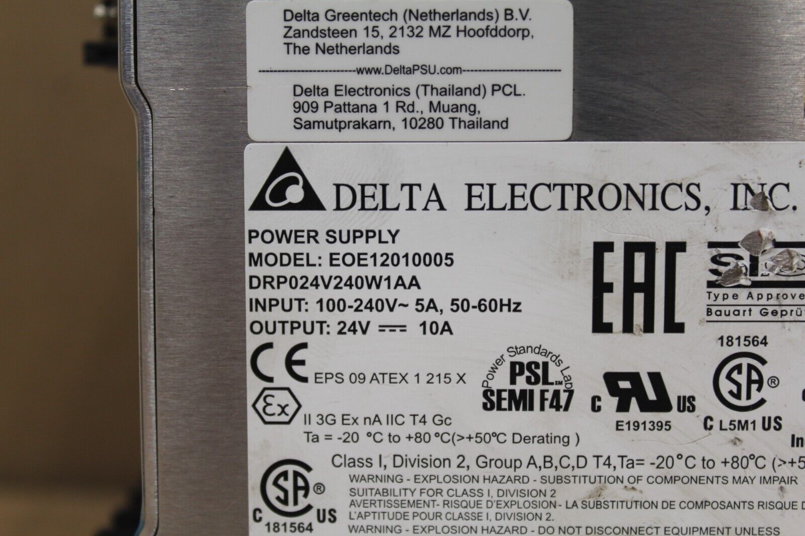 Delta EOE12010005 Power Supply