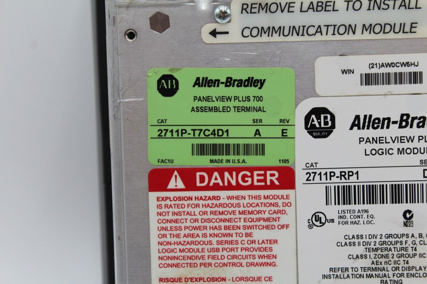 Allen-Bradley 2711P-T7C4D1 PanelView Plus 700 Touch Panel