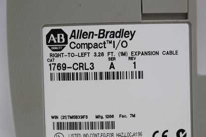 Allen Bradley 1769-CRL3 Compact I/O 