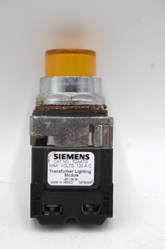 SIEMENS 52PL4G9 YELLOW LIGHT WITH 52AATG TRANSFORMER
