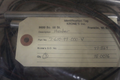 CHROMALOX 7-610-99-000-V HEATER ELEMENT 1 PCS