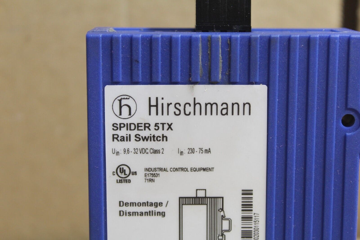 Spider R5tx Hirschmann SPIDER 5TX Ethernet Port – B&D Asset Recovery