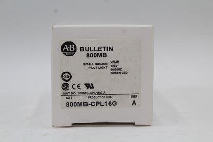 Allen-Bradley 800MB-CPL16G Small Square Pilot Light