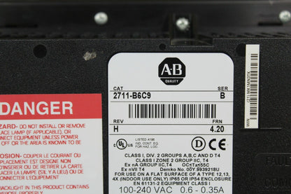 Allen Bradley 2711-B6C9 PanelView 600
