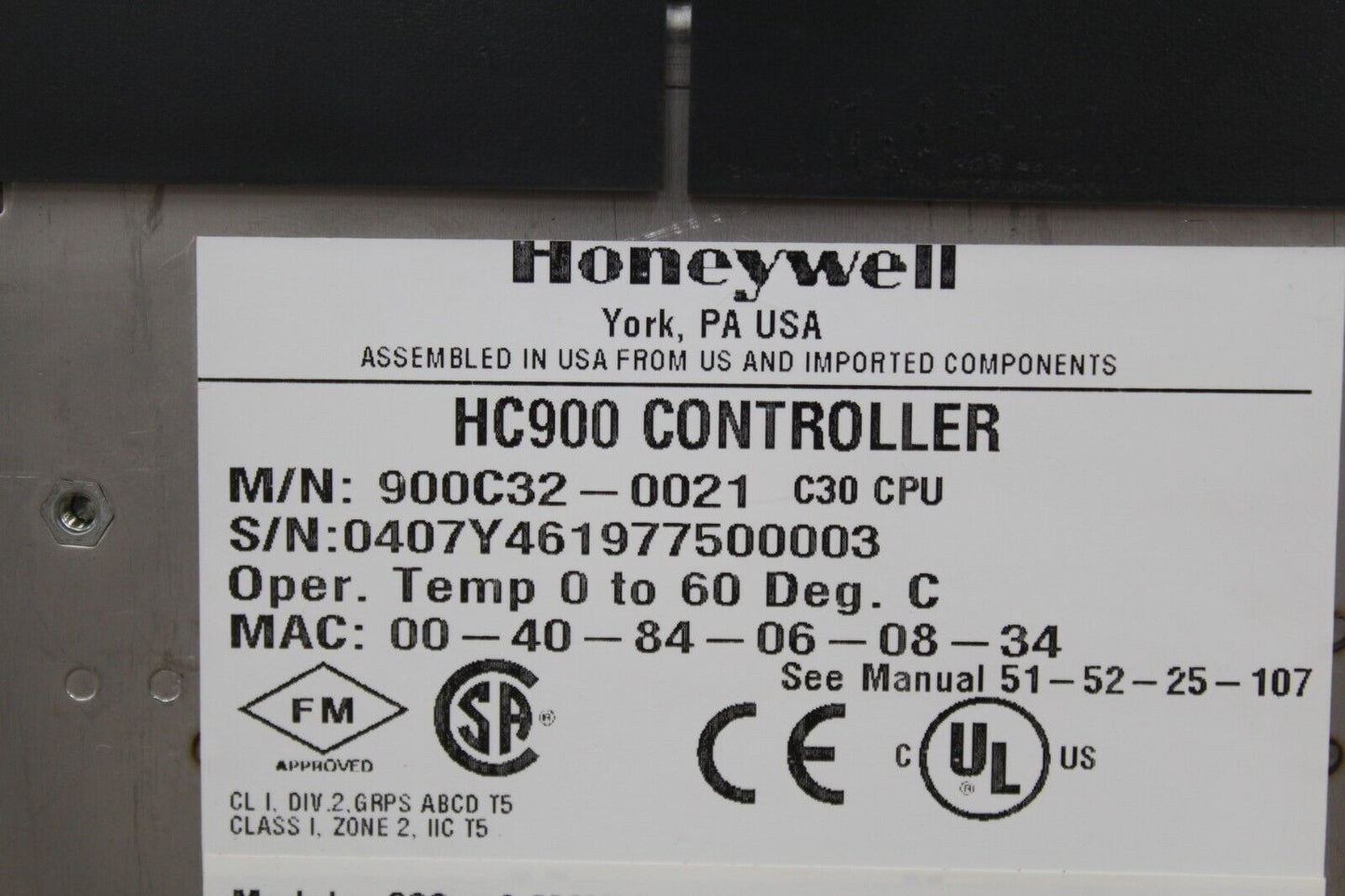 Honeywell 900C32-0021 Processor