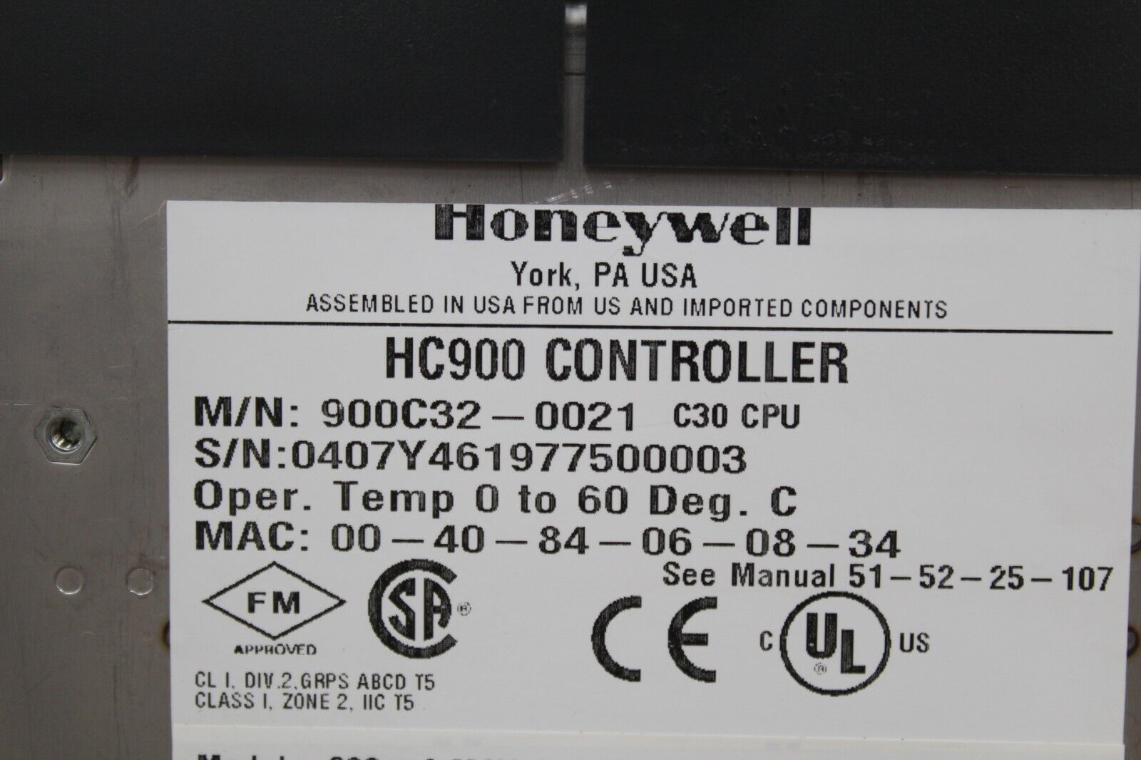 Honeywell 900C32-0021 Processor