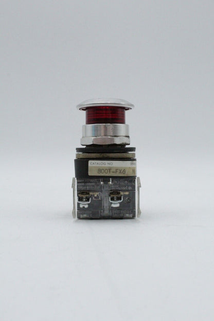 Allen-Bradley 800T-FX6 Red Mushroom Head Push/Pull Button