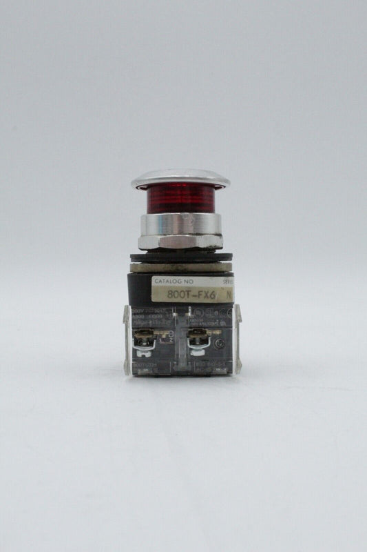 Allen-Bradley 800T-FX6 Red Mushroom Head Push/Pull Button