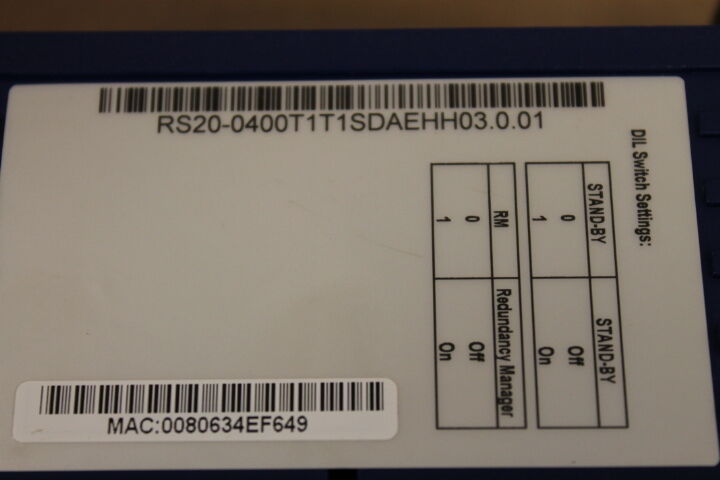 HIRSCHMANN RS20-0400T1T1SDAEHH03.0.01 RAIL SWITCH