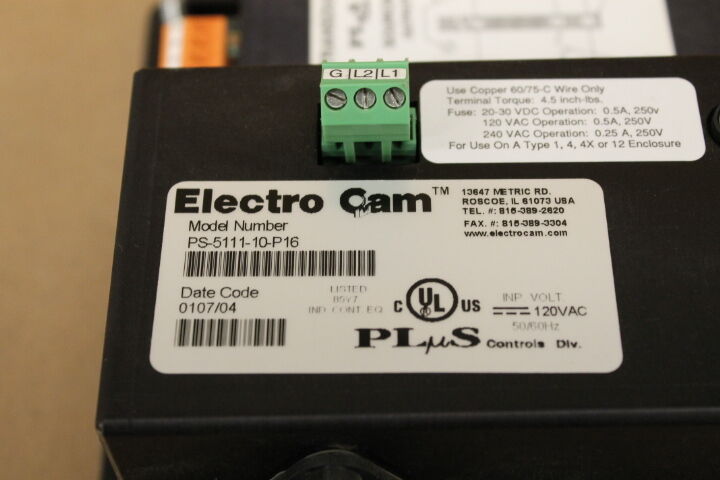 ELECTROCAM PS-5111-10-P16-G PROGRAMMABLE LIMIT SWITCH