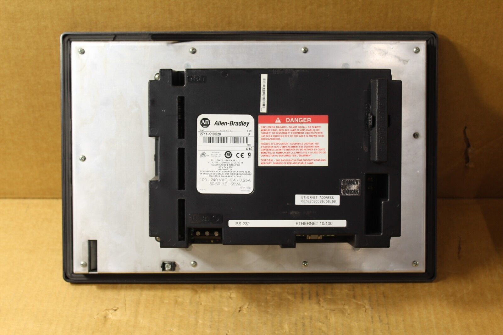 Allen-Bradley PanelView 1000 2711-K10C20 Operator Interface Panel