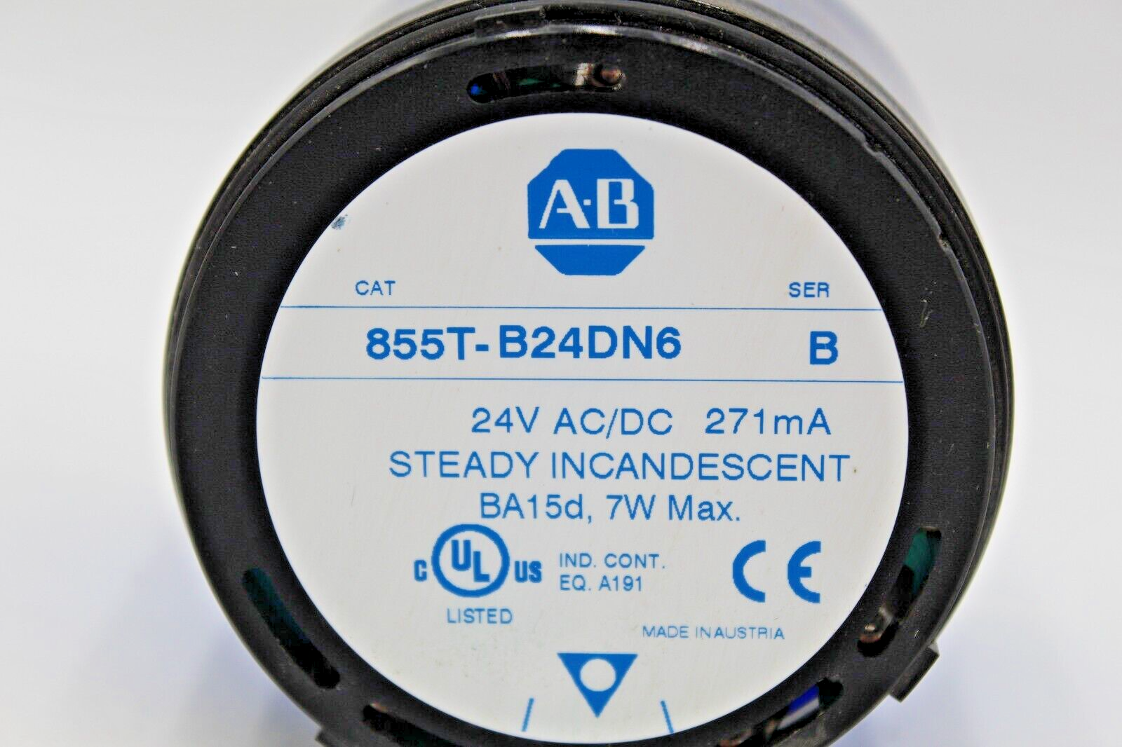 ALLEN-BRADLEY 855T-B24DN6 BLUE STACK LIGHT WITH BULB