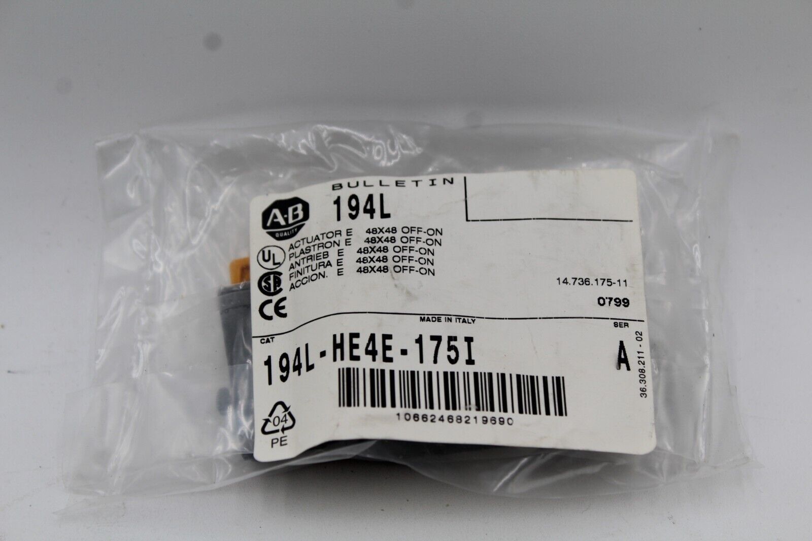 Allen-Bradley 194L-HE4E-175I Actuator
