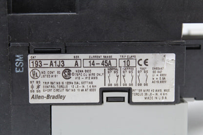 Allen-Bradley 193-A1J3 Overload Relay Unit