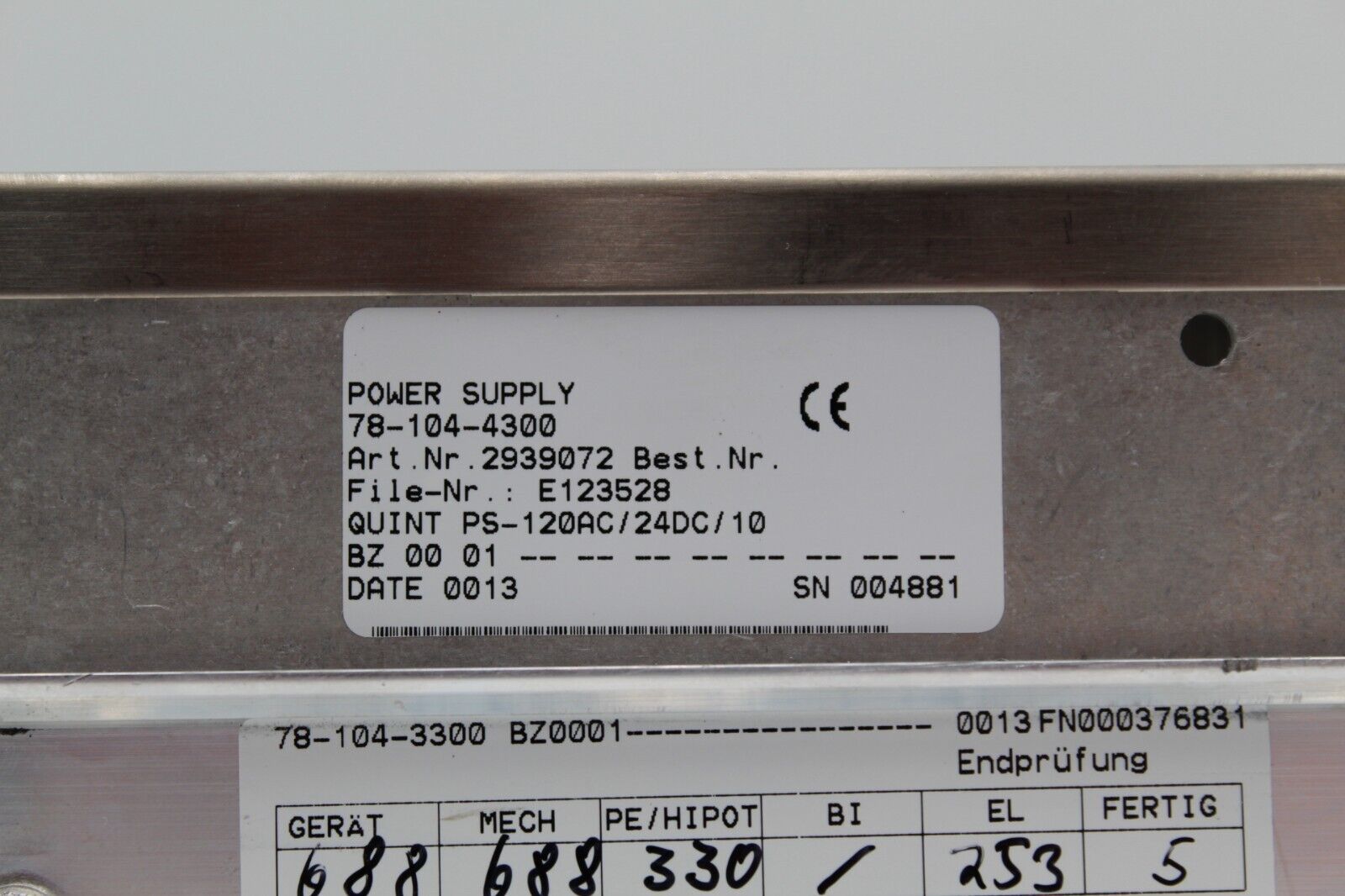 Phoenix Contact 78-104-4300 Power Supply