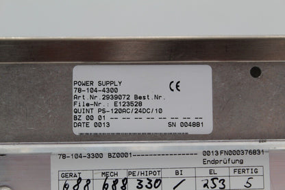 Phoenix Contact 78-104-4300 Power Supply