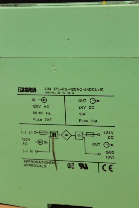PHOENIX CM175-PS-120AC-24DCU/10 POWER SUPPLY 2940443