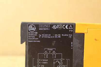 ifm electric DD2503 Speed Monitoring Evaluation Safety Unit