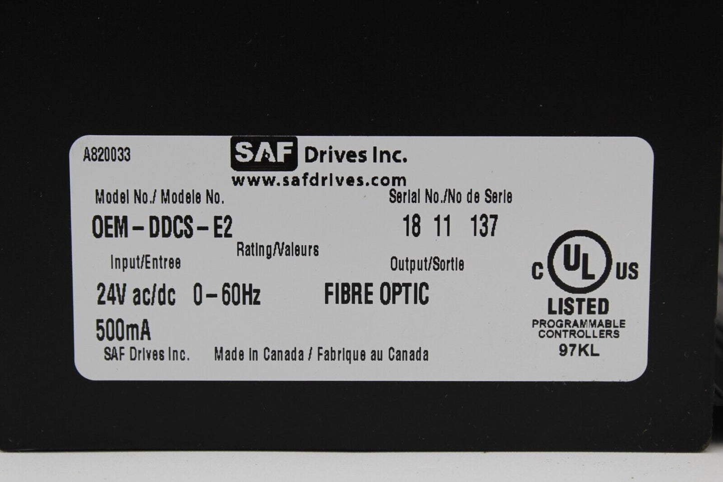 OEM Safphire OEM-DDCS-E2 24Volt Fiber Optic Module