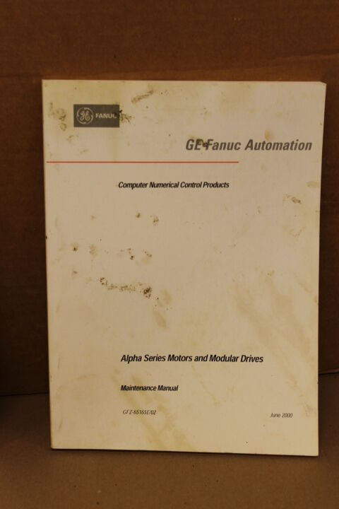 GE FANUC ALPHA SERIES MOTORS & MODULAR DRIVES MAINTENCE MANUAL GFZ-65165E/02