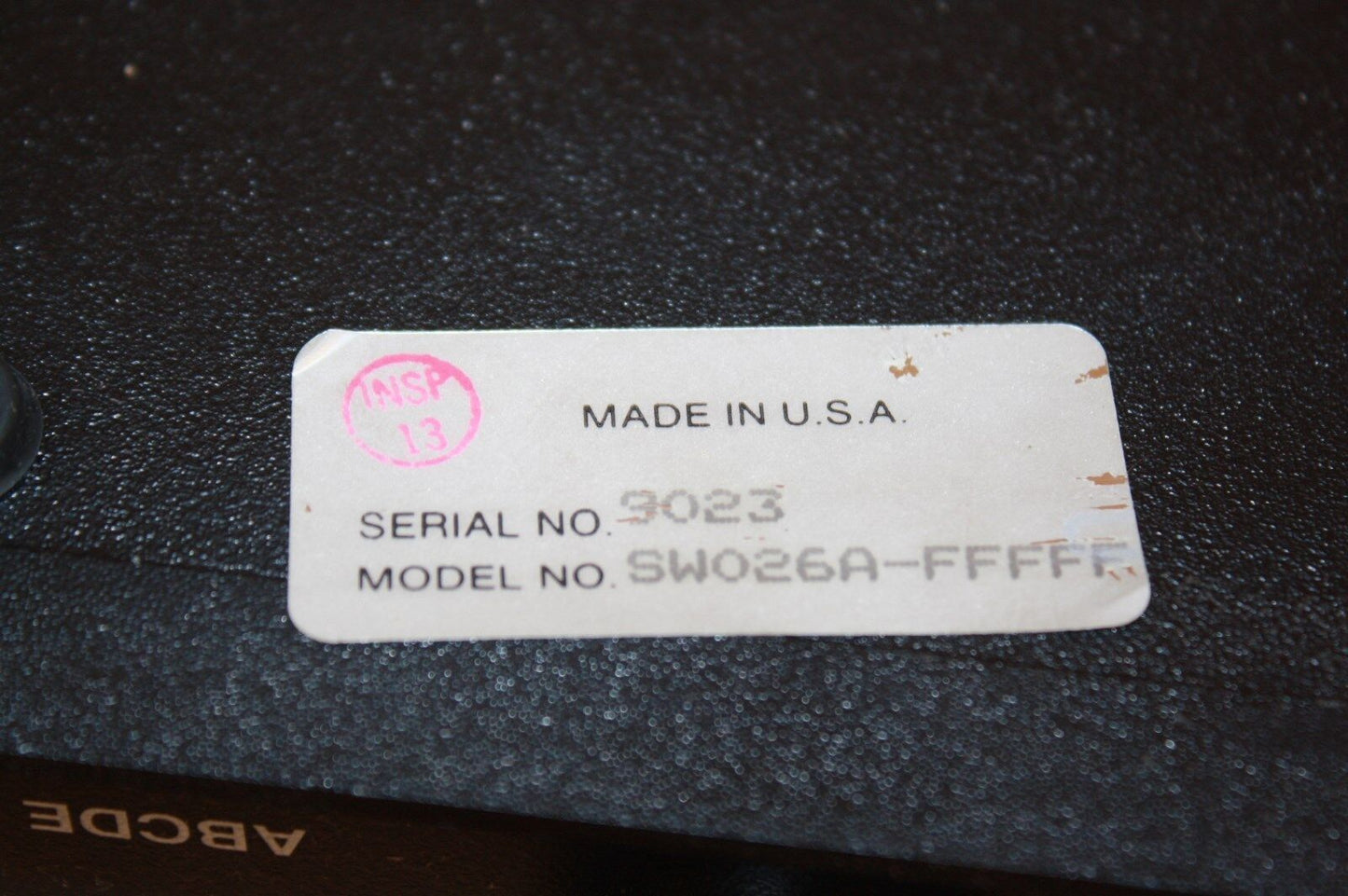 BLACKBOX SW026A-FFFFF SWITCH