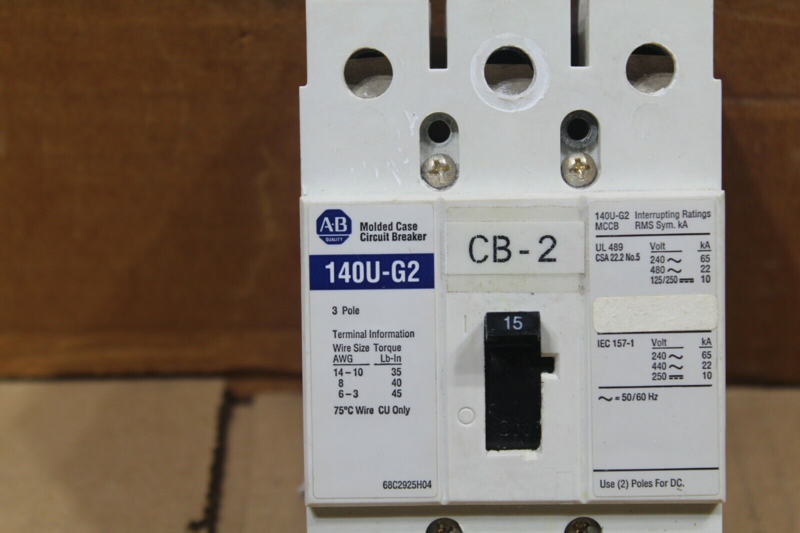 Allen Bradley 140U-G2 Circuit Breaker