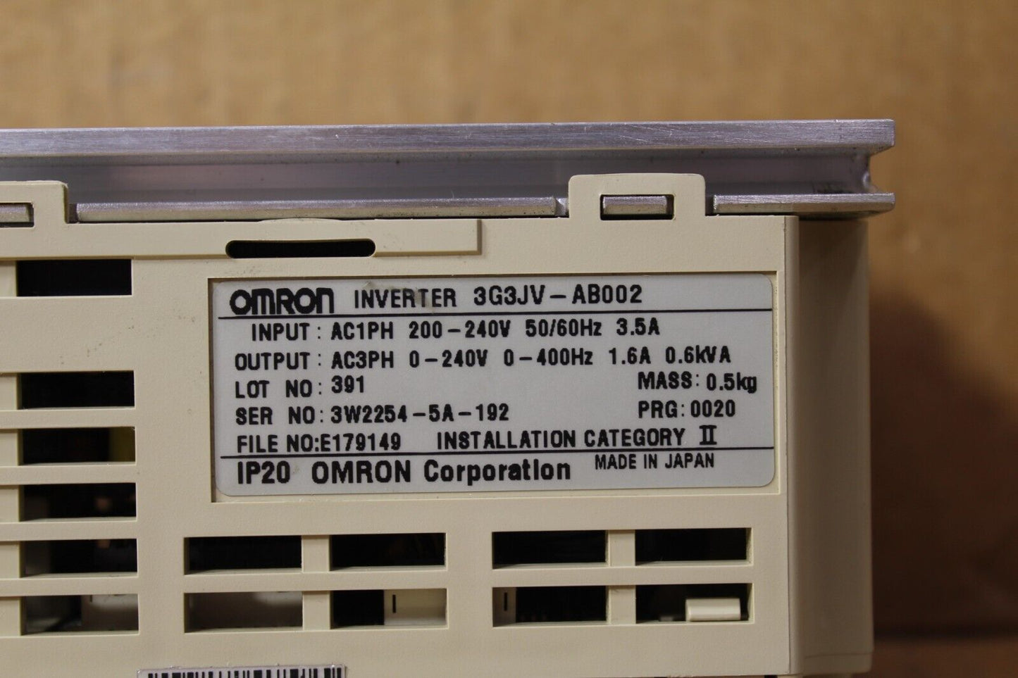Yaskawa 3G3JV-AB002 SysDrive Inverter