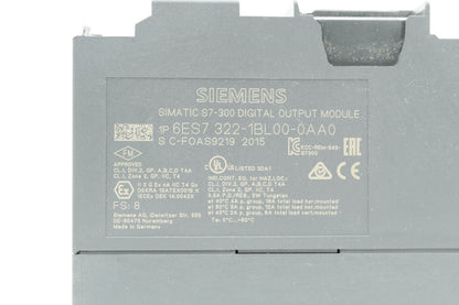 Siemens 6ES7 322-1BL00-0AA0 Simatic S7-300 Digital Output Module READ