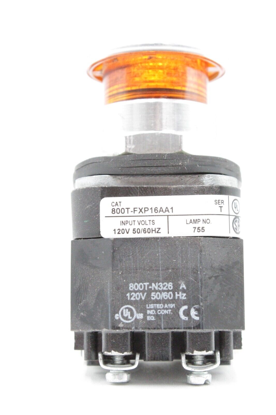 Allen-Bradley 800T-FXP16AA1 Amber Illuminated Push Button