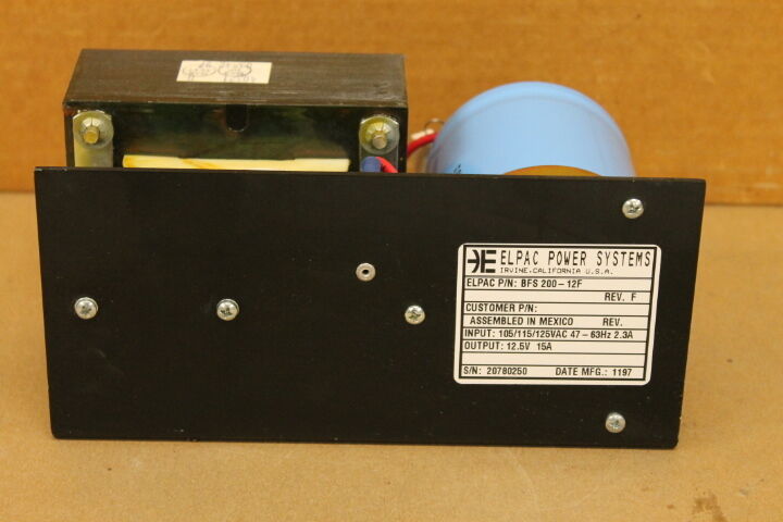 ELPAC POWER SYSTEMS BFS200-12F REV F POWER SUPPLY