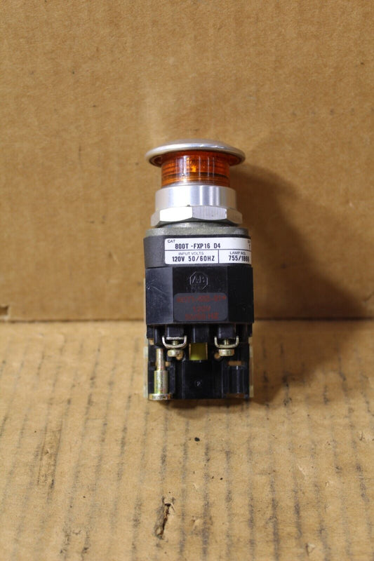 Allen-Bradley 800T-FXP16 D4 Amber Mushroom Push Button