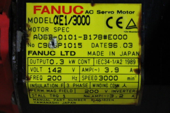Fanuc A06B-0101-B178#E000 Servo Motor