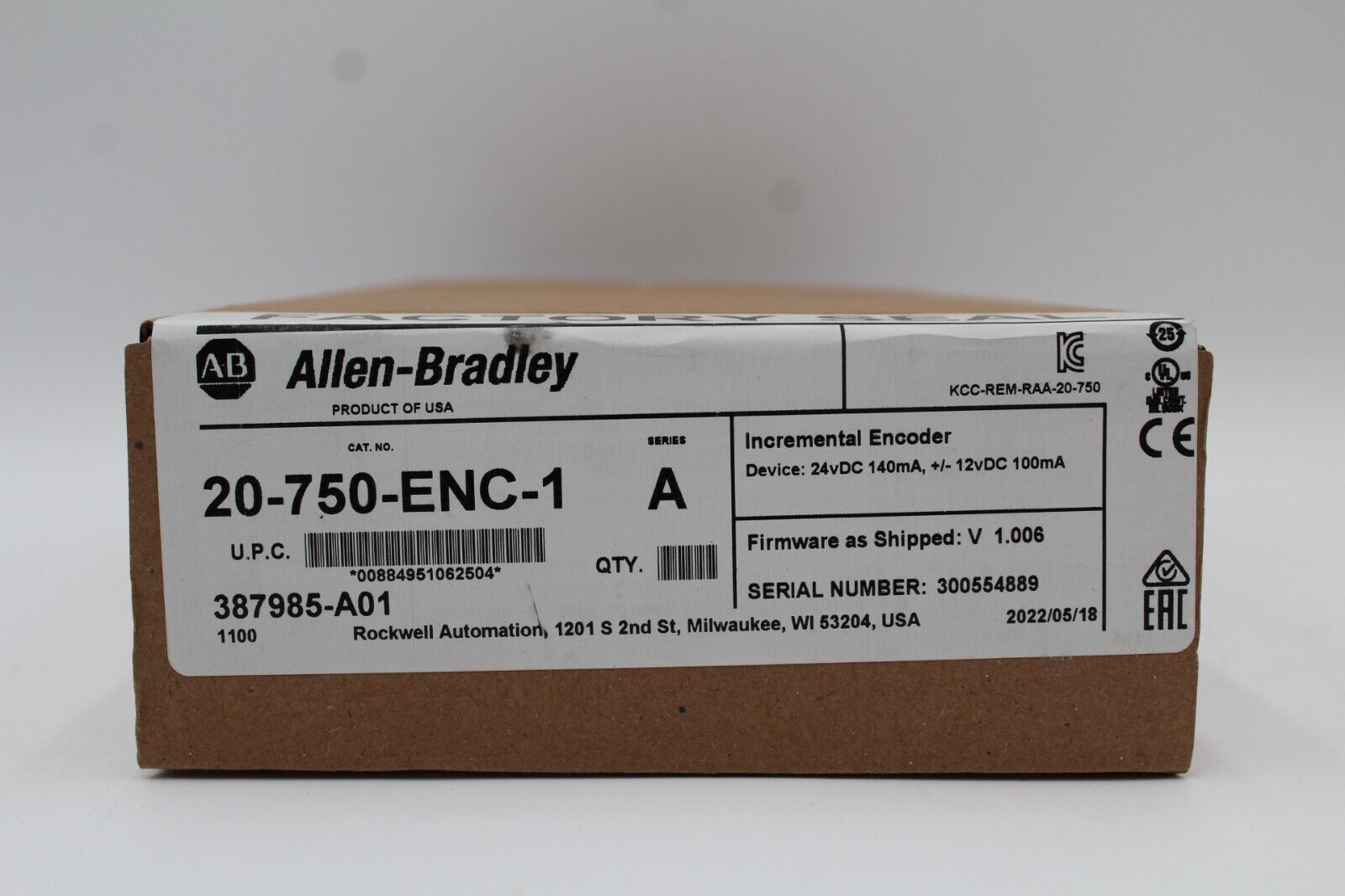 Allen-Bradley 20-750-ENC-1 Incremental Encoder