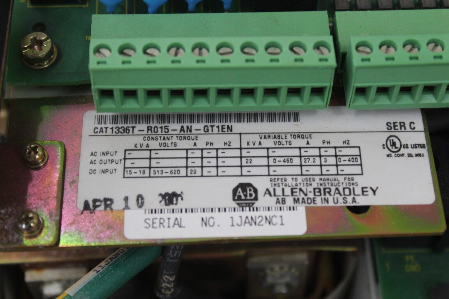 Allen Bradley 1336T-R015-AN-GT1EN Drive