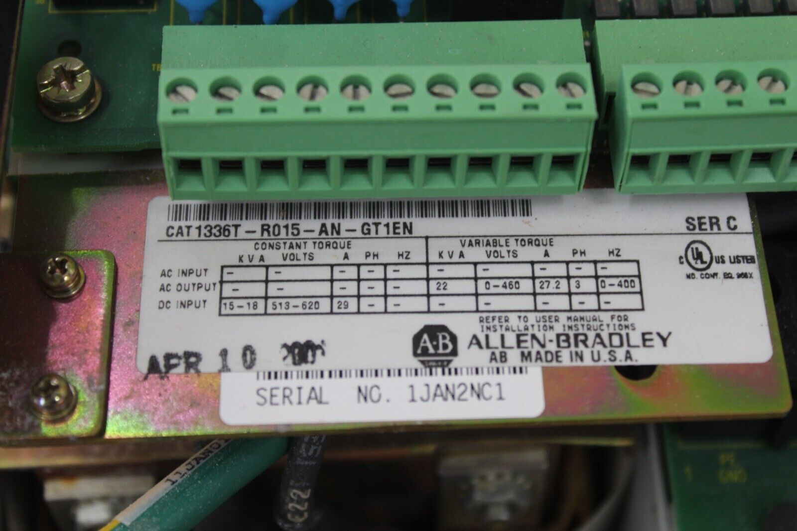 Allen Bradley 1336T-R015-AN-GT1EN Drive