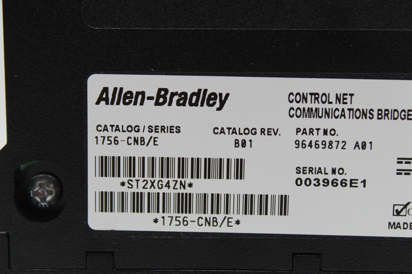 Allen Bradley 1756-CNB Communication Interface *Broken Front Cover
