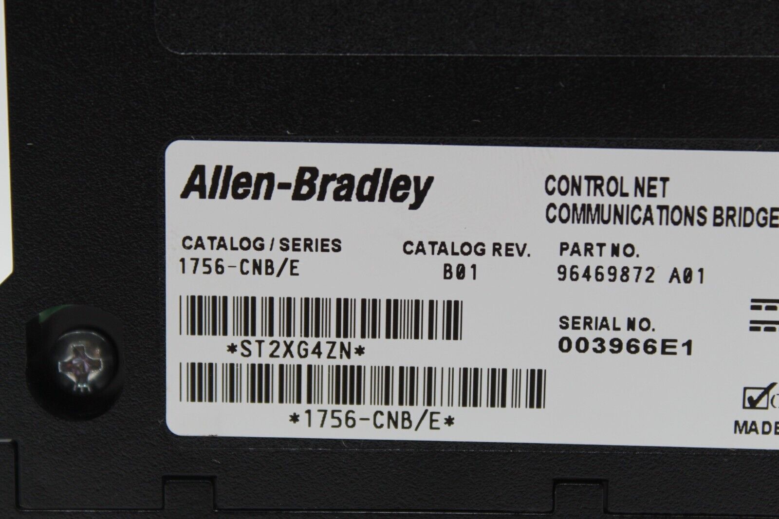 Allen Bradley 1756-CNB Communication Interface *Broken Front Cover