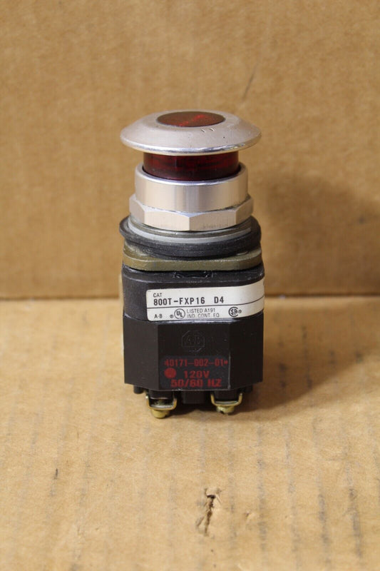 Allen-Bradley 800T-FXP16D4 Red Mushroom Push Button