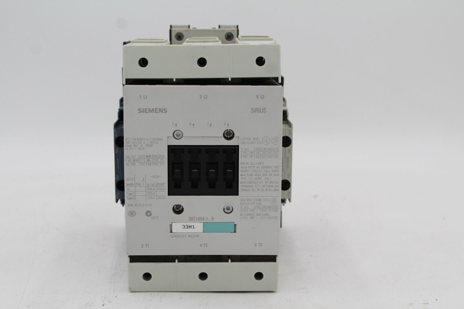 Siemens 3RT1054-1NB36 Contactor