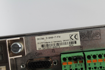 Rexroth Indramat DKC06.3-040-7-FW Servo Drive Controller *No Cover*
