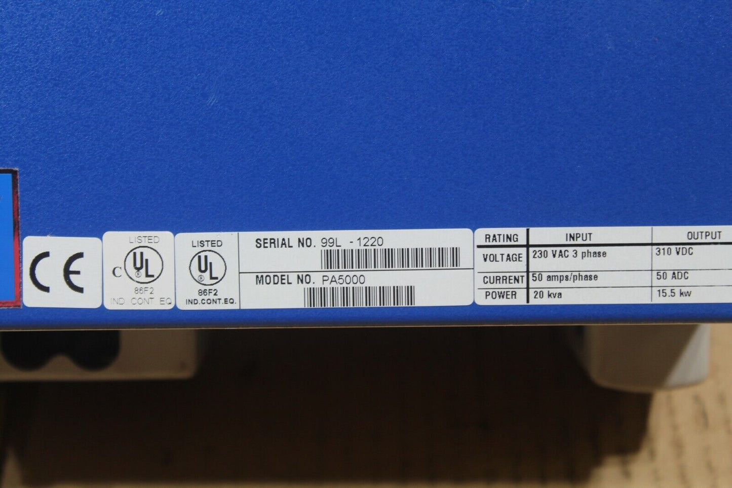 Kollmorgen PA5000 Power Supply