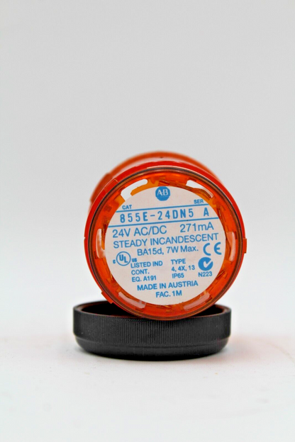 Allen-Bradley 855E-24DN5 Orange Stack Light (No Bulb)