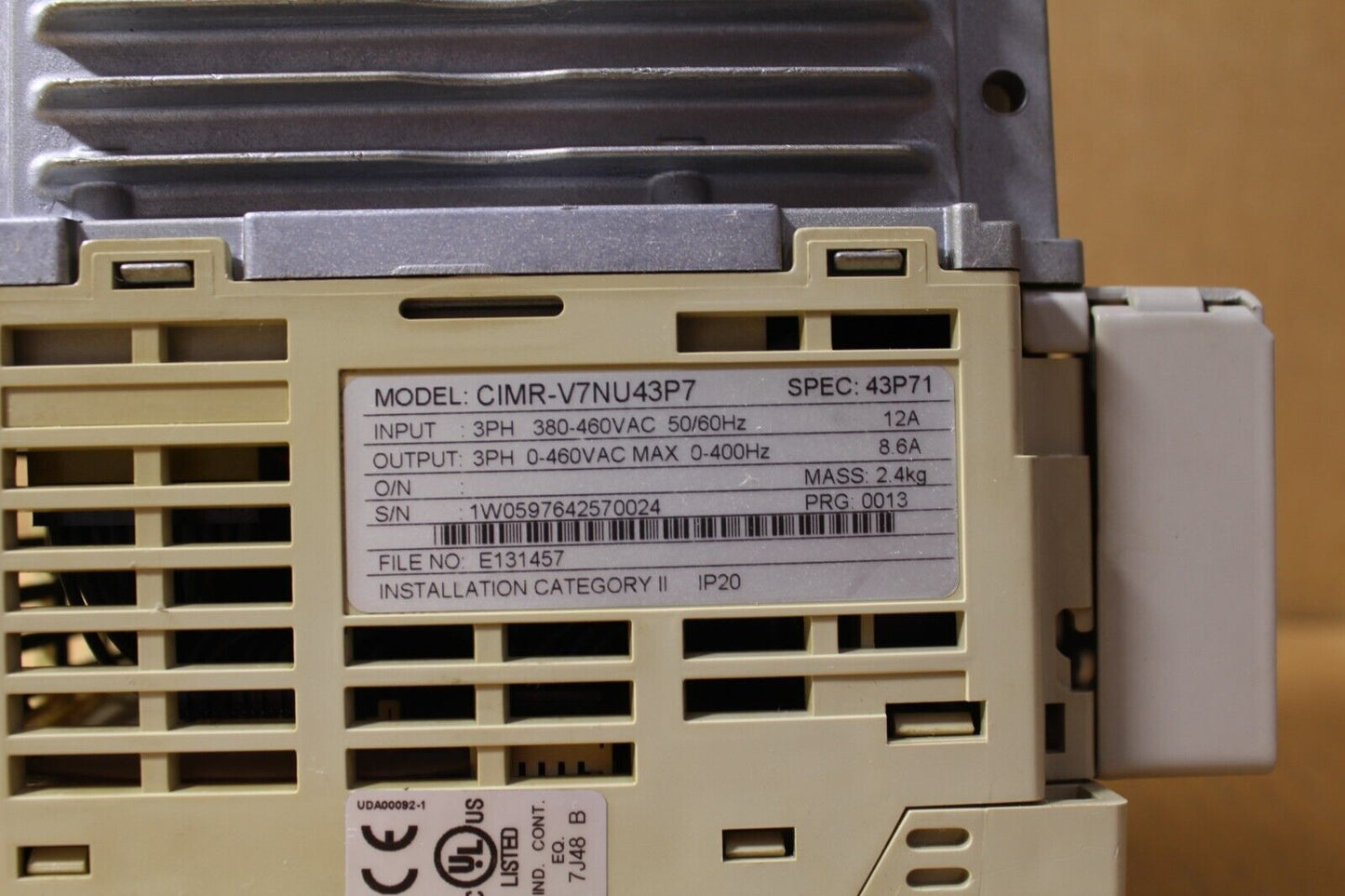 Yaskawa Electric CIMR-V7NU43P7 3-Phase DeviceNet Varispeed Drive