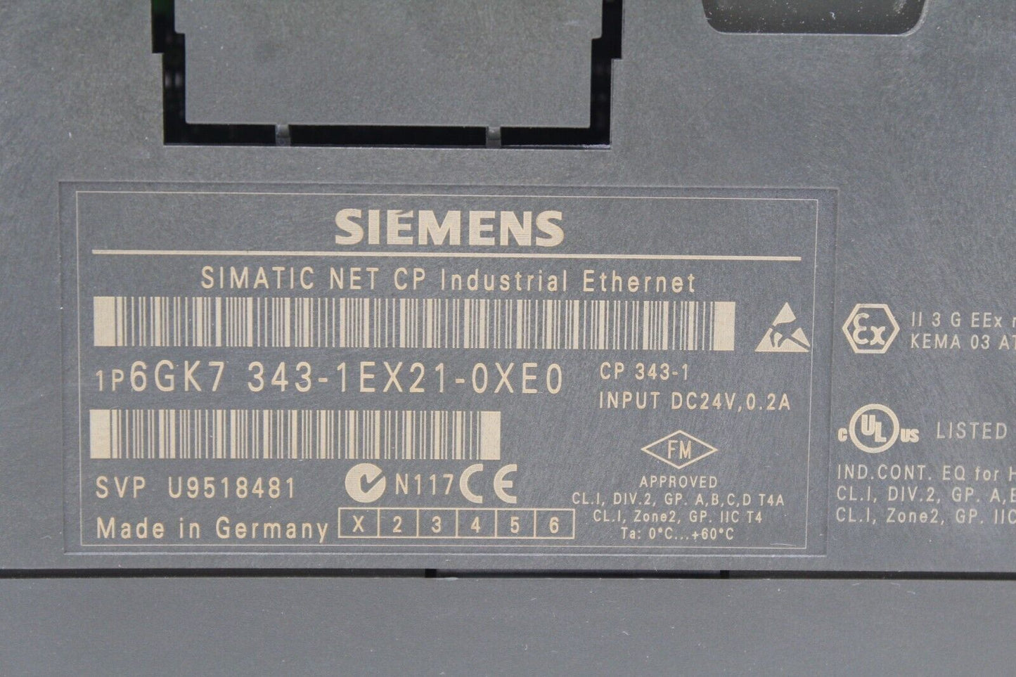 Siemens 6GK7343-1EX21-0XE0 Comm Processor 