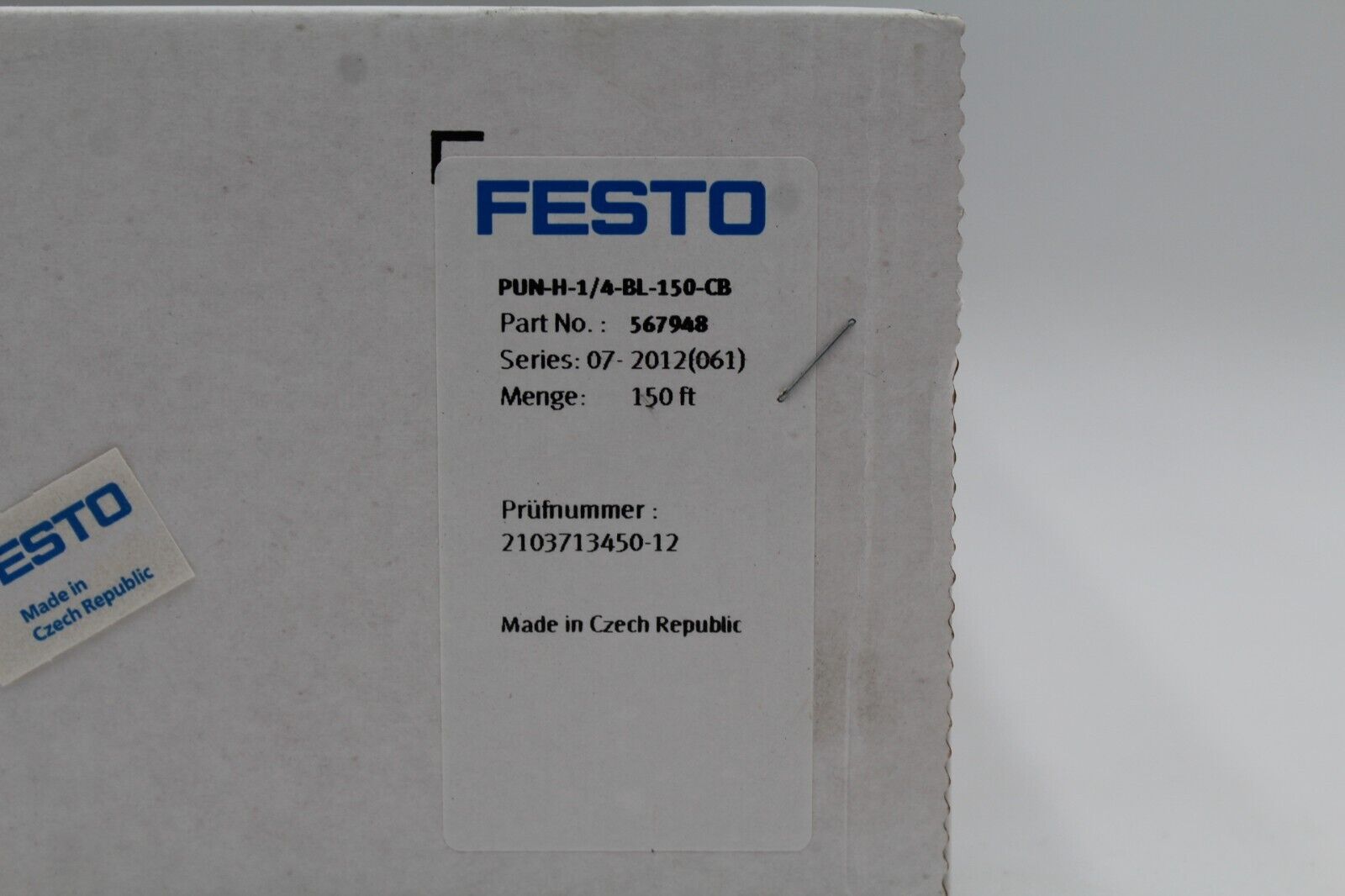 Festo PUN-H-1/4-BL-150-CB Plastic Tubing