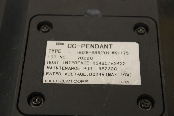 IDEC HG2R-SB62YH-MK1175 PENDANT HG-CC-PENDANT