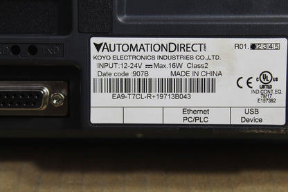 Automation Direct EA9-T7CL-R Panel *Damaged Screen